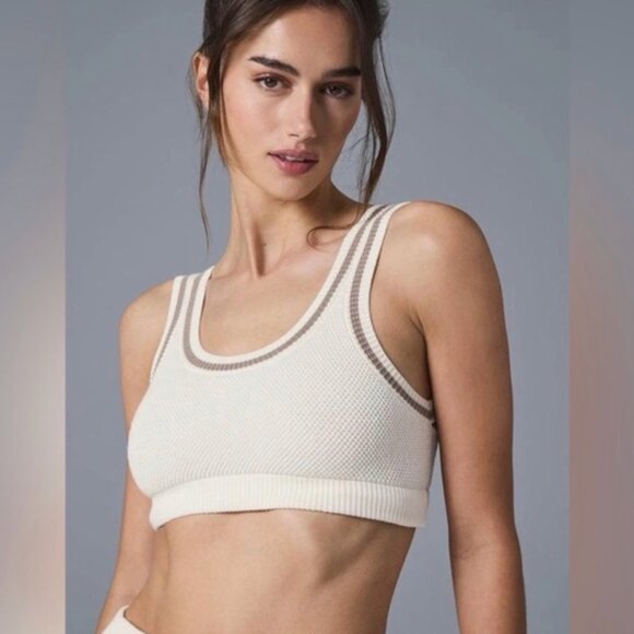 NWT Alo Tennis Club Sweater Knit Bra - S - Picture 5 of 7